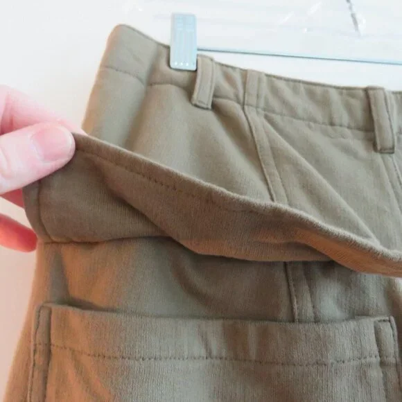 ACACIA Dublin Pant in Moss Green Size S Cotton Raw Hem Casual Travel Vacation - Picture 14 of 16